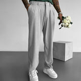 Baggy chinos hlače – Siva