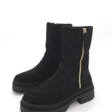 Botine Cozy Zipper - Crne
