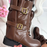 Botine Nova Buckle - Smeđa