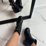 Botine s kopčama - Crne