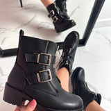 Botine s kopčama - Crne