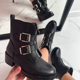 Botine s kopčama - Crne
