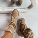 Botas Stone Detail - Kaaki