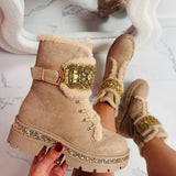 Botas Stone Detail - Kaaki