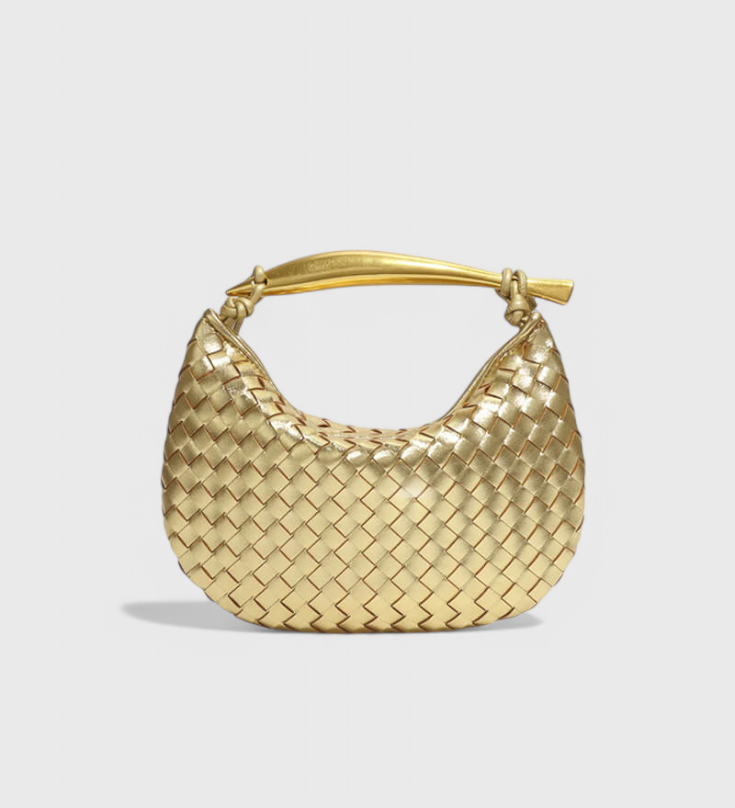 Torba Woven Gerda s zlatnom ručkom