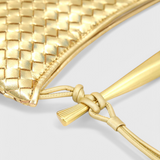 Torba Woven Gerda s zlatnom ručkom