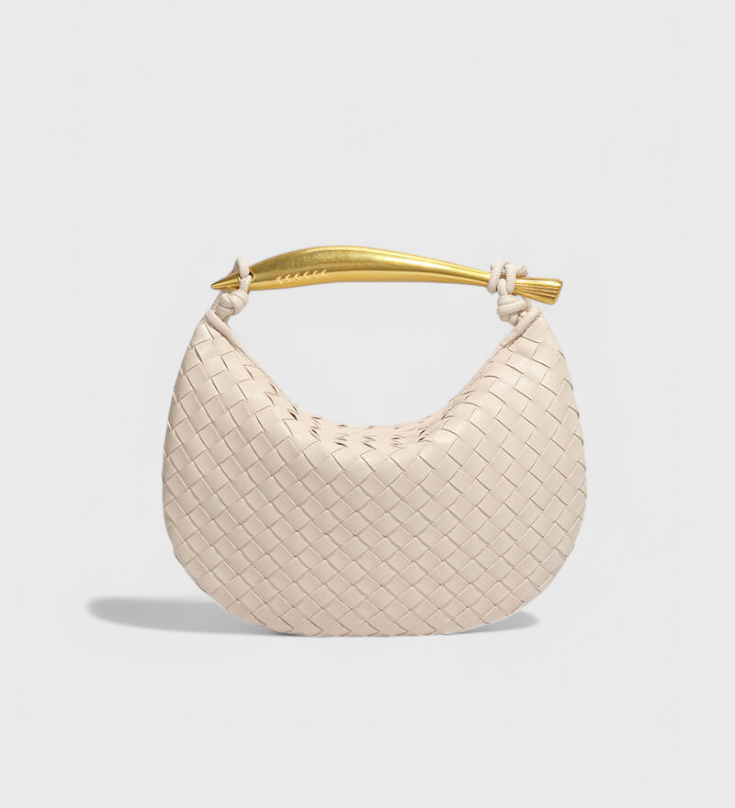 Torba Woven Gerda s zlatnom ručkom
