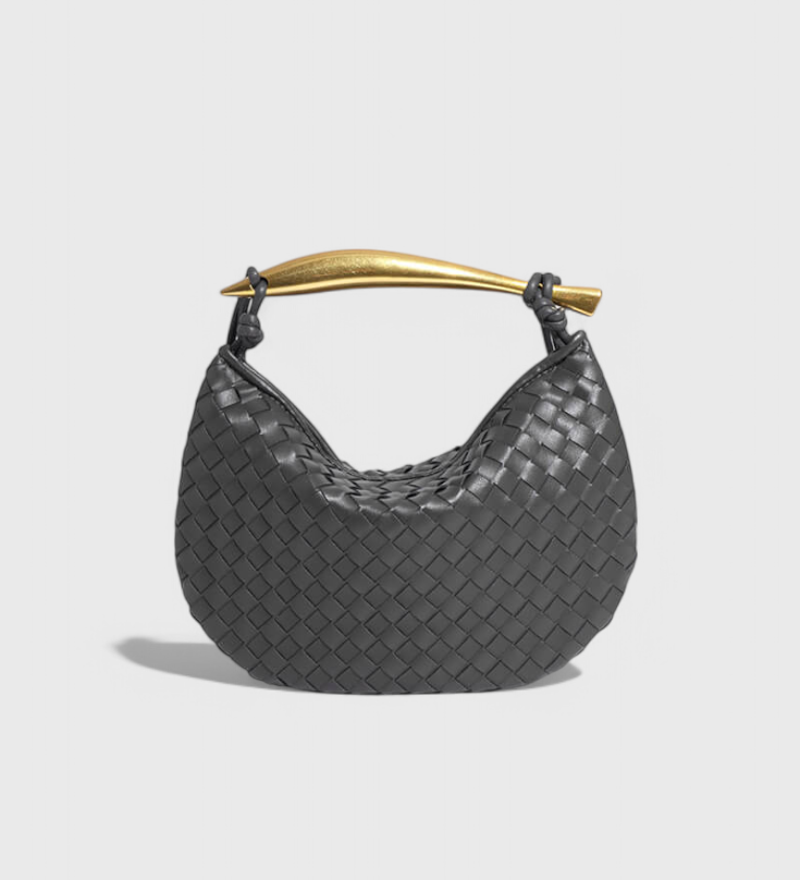 Torba Woven Gerda s zlatnom ručkom