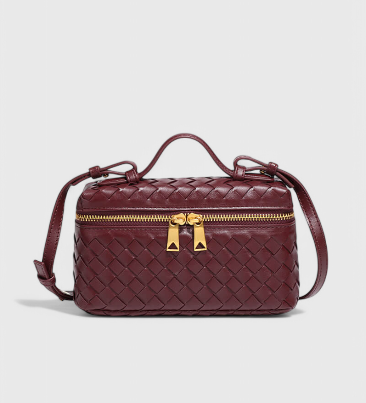 Mini Torba Tejido s Zlatnim Dodacima