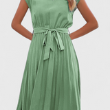 Elegantna Midi Haljina od Lagane Tkanine s Fluidnim Krojem