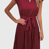 Elegantna Midi Haljina od Lagane Tkanine s Fluidnim Krojem