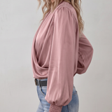 Quinn | Elegantna Bluza s Dugačkim Rukavima i V-Izrezom