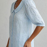 Clotilde™ | Bluza s Peter Pan ovratnikom i cvjetnim vezom