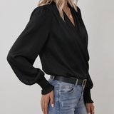 Quinn | Elegantna Bluza s Dugačkim Rukavima i V-Izrezom