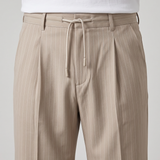 Pantalone na pruge širokog kroja – Bež